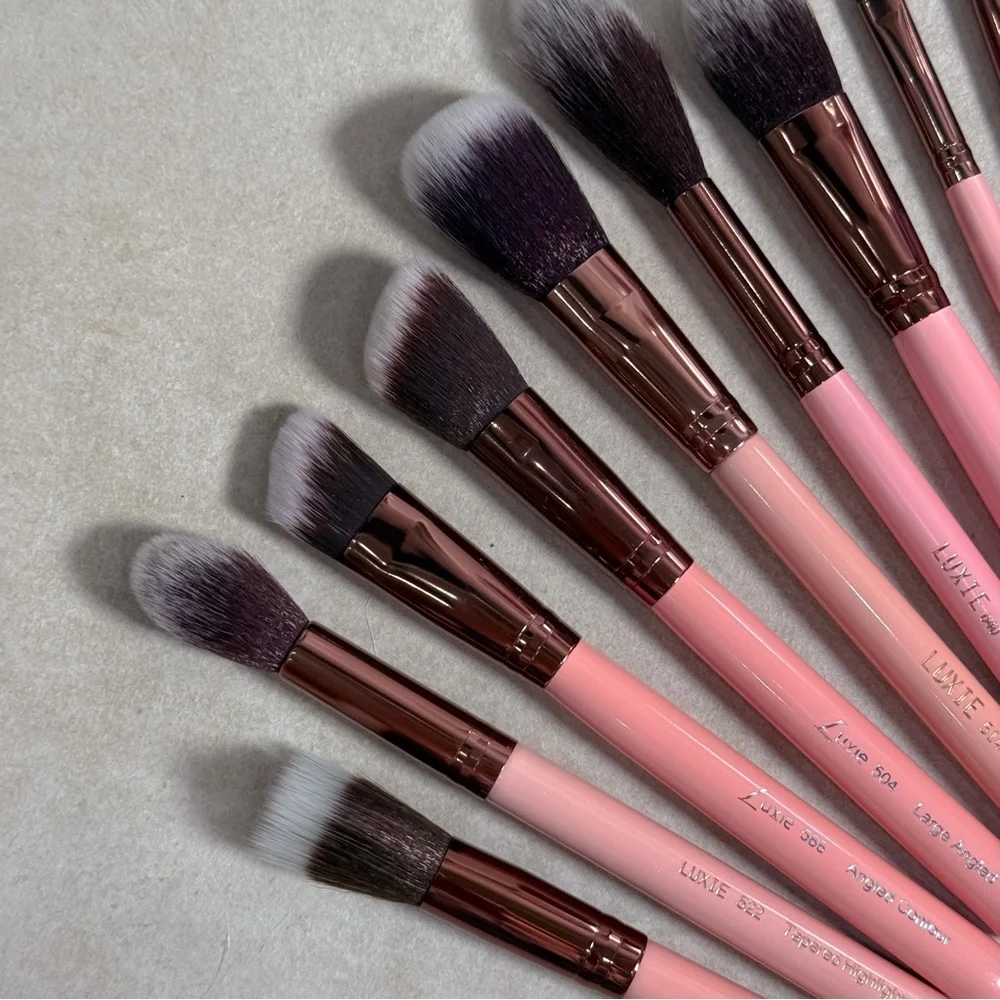 Luxie Face & Eye Brush Bundle 10-Piece Pro Makeup Brushes New